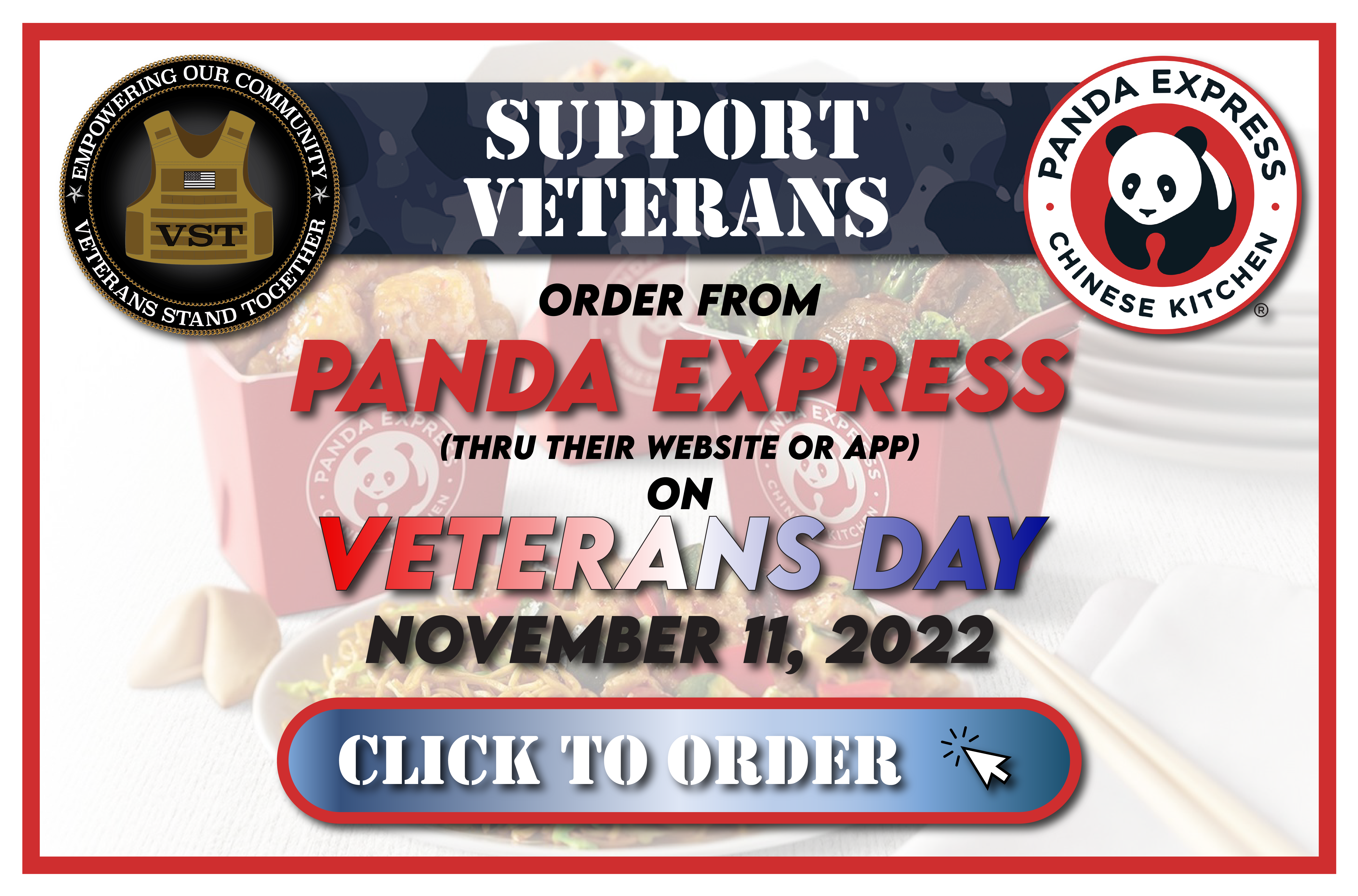 Panda Express Veterans Fundraising Event!